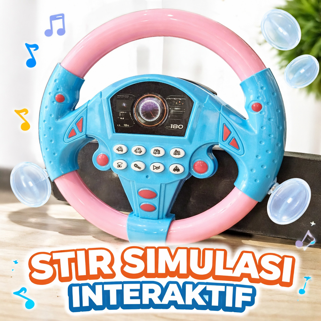 Mainan Stir Simulasi Anak / Stir Mobil Simulasi Anak Ada Suara