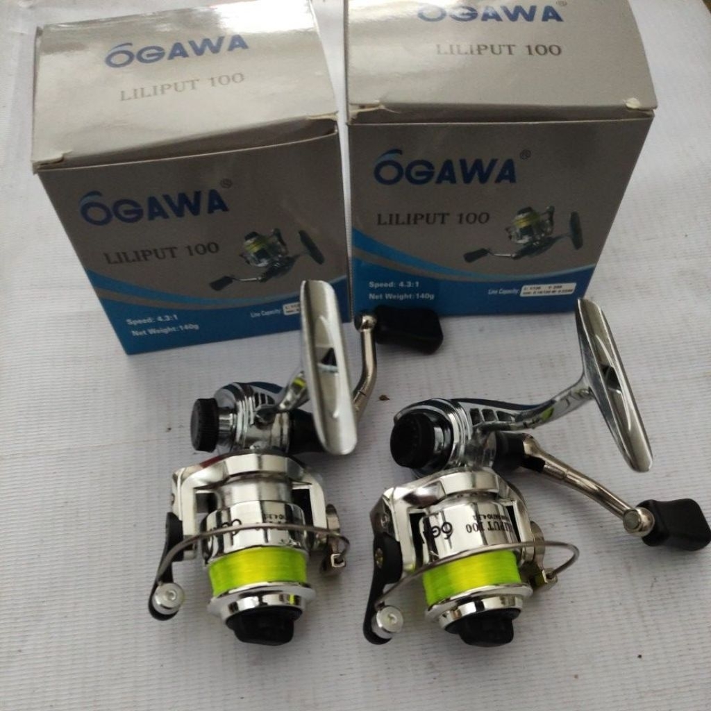 reel mini Ogawa liliput 100 gulungan pancing kecil micro fishing tegek joran ul