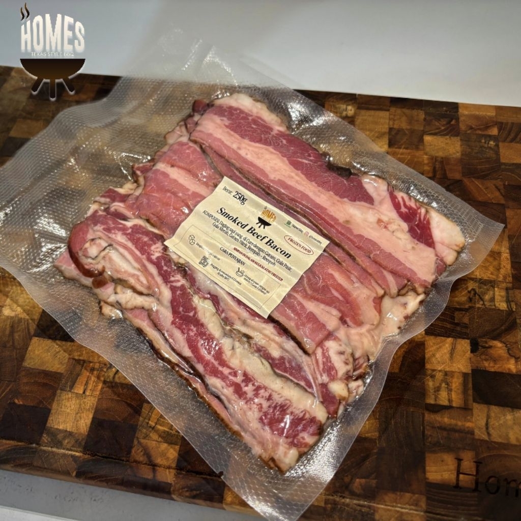 Smoked Beef Bacon / Cured Beef Bacon / Bacon Halal / Bacon Daging Sapi Halal Frozen Food