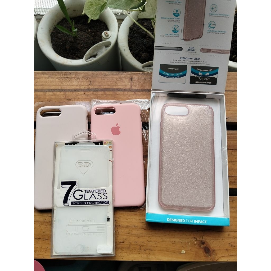JUAL RUGI Speck Presidio Pink Glitter Original iPhone 7 Plus/ 8 Plus + BONUS