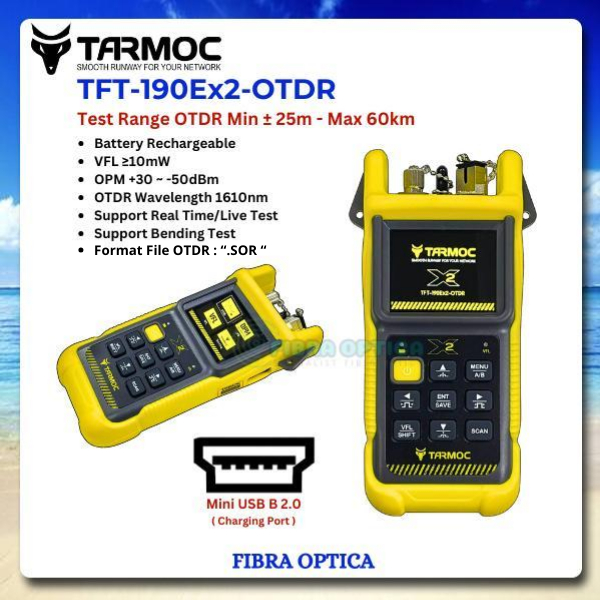 Tarmoc TFT-190E-OTDR | OTDR 1550nm ,OPM,VFL