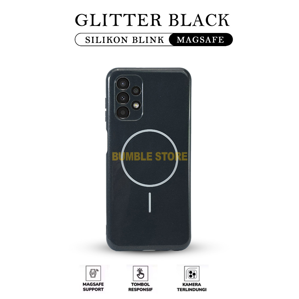 Case Magsafe Magnetic Samsung A23 Samsung A24 Samsung A25 Samsung A26 Case Glitter Black Wireless Ch