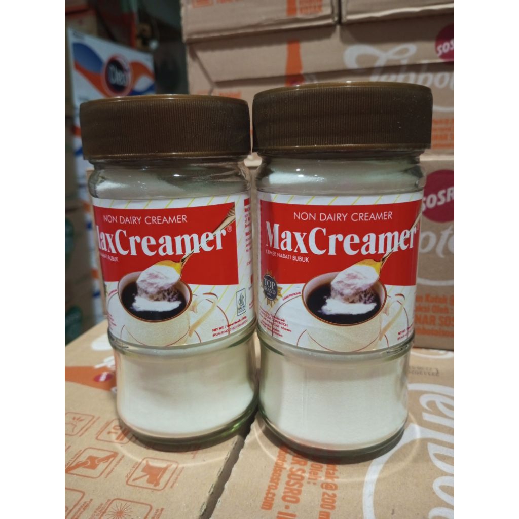 Max creamer 200g non dairy creamer / krimer nabati bubuk / max creamer botol kaca