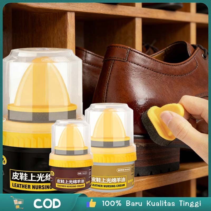 Cream Semir Sepatu Kulit Semir Sepatu Self Shine Dengan Kuas Minyak Perawatan Sepatu Kulit Perawatan