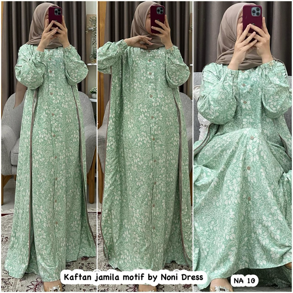 Daster Arab NONI JAMILAH Maxi Dress Gamis Hitam Kaftan Twill Premium Big Size