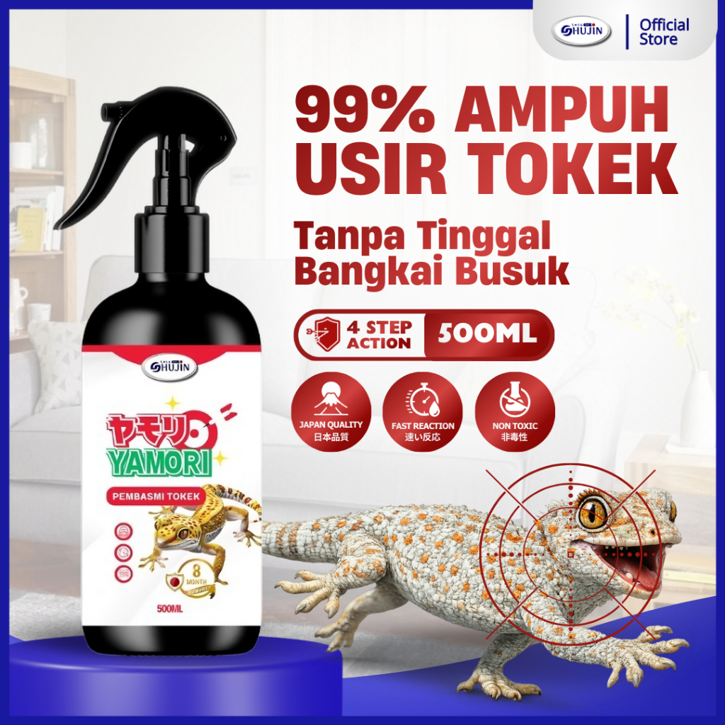 Pengusir Tokek SHUJIN YAMORI Cairan Spray Pembasmi Tokek Ampuh Aman Praktis Rumah Bebas Dari Tokek