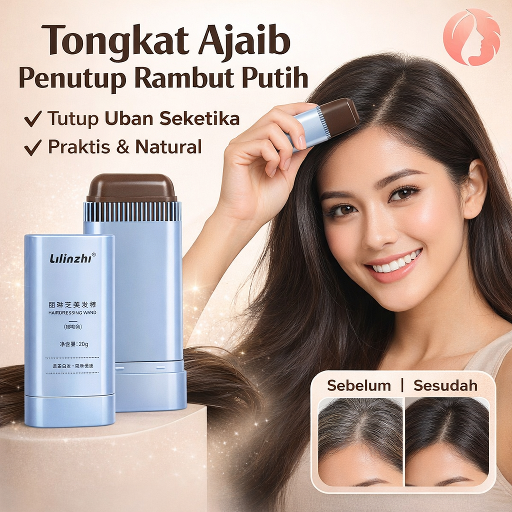 JUELREOU/ Pensil Pewarna Rambut Sementara / Stik Pewarna Rambut Tahan Air / Mudah Digunakan dan Tida