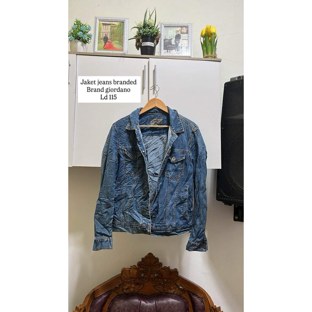 Jaket Jeans Giordano pria_preloved