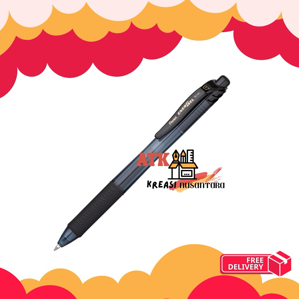 PENTEL Energel Pen 0.7 mm BL107 - Pulpen Pentel Quick Dry - Tinta Smooth