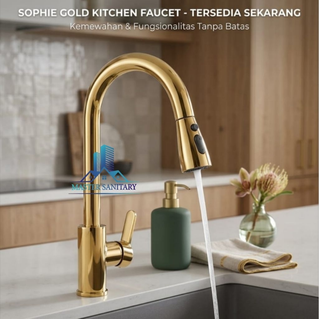 Kran Kitchen Sink Stainless SUS 304 GOLD /Kran Sink Tarik GOLD