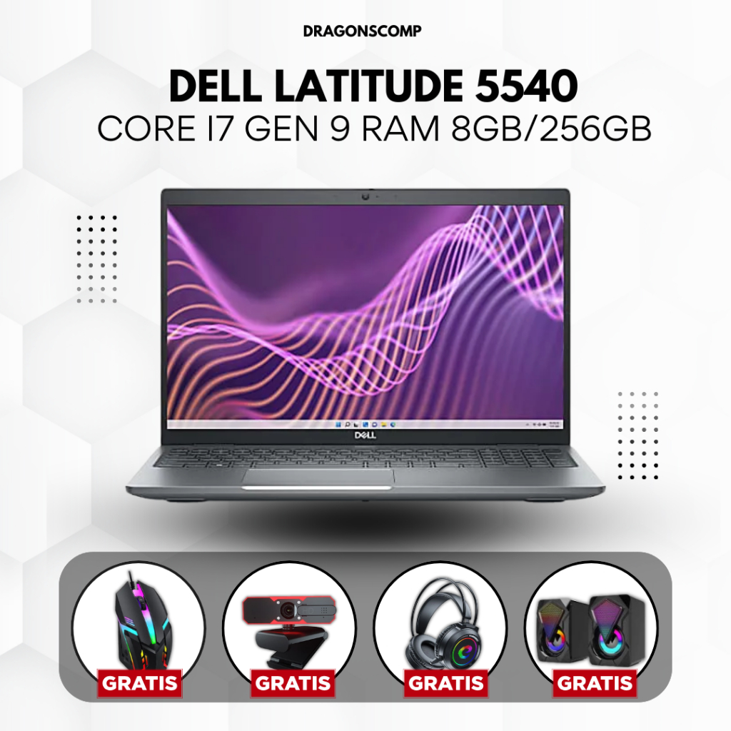 Laptop Dell Latitude 5540 Core i7 Gen 9 RAM 8GB SSD 256GB – Laptop Second Murah Bergaransi