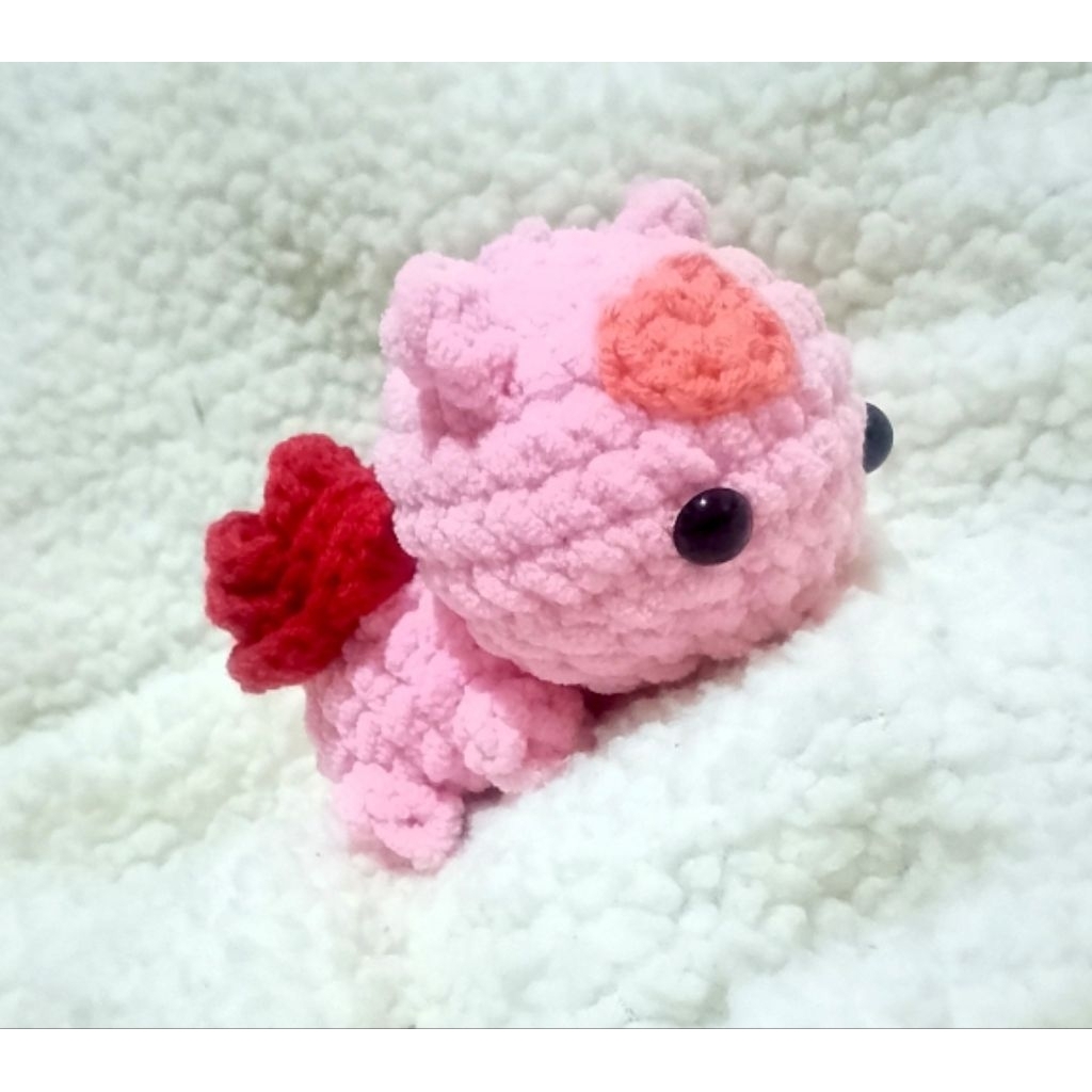 gantungan kunci rajut pokemon bulbasaur pink