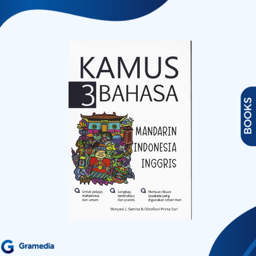 Gramedia - Kamus 3 Bahasa Mandarin Indonesia Inggris (2026)