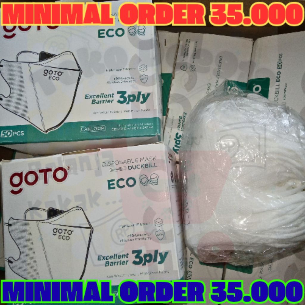 Goto Masker Duckbill Eco 3ply 50pcs