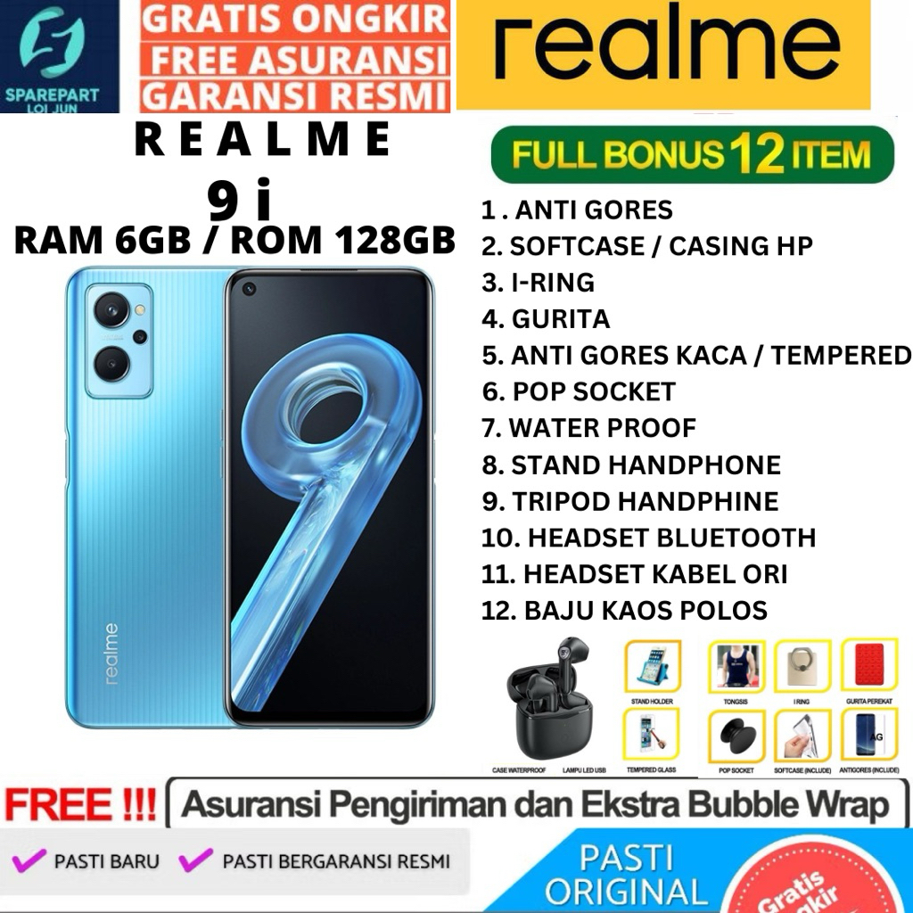 REALME 9i 6/128 & realme note 60 6/128 garansi resmi