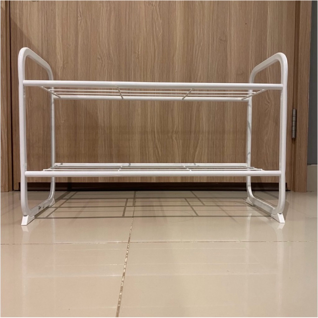 Preloved IKEA Bibblis Rak Sepatu Putih White SECOND