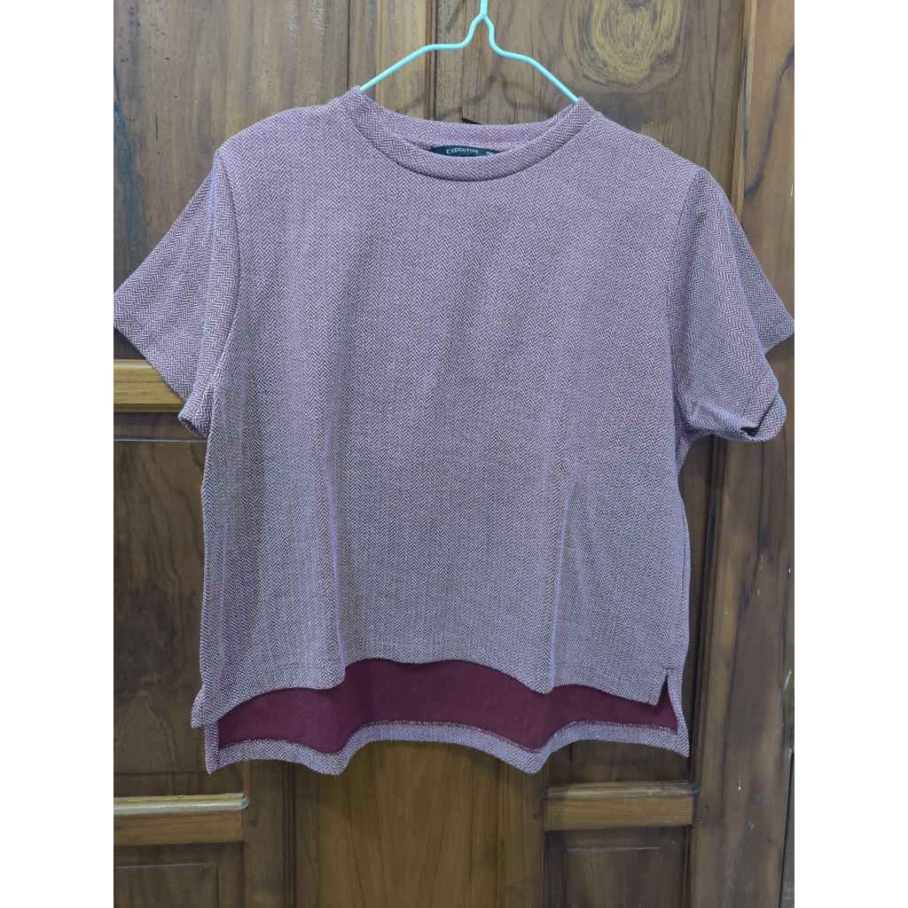 Blouse Executive Wanita Merah Maroon