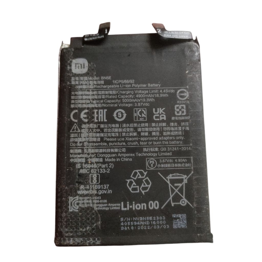 batrai redmi note 11 pro 5G BN5E ASLI ORI COPOTAN
