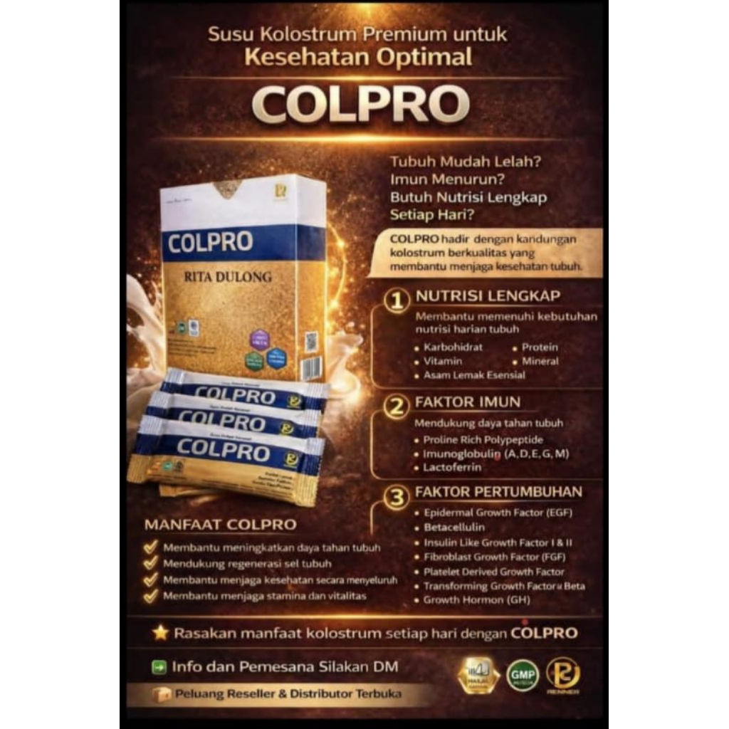 RENNER COLPRO (Susu Cloctrum)  1 BOX 6 Sachet Susu Bubuk Karamel
