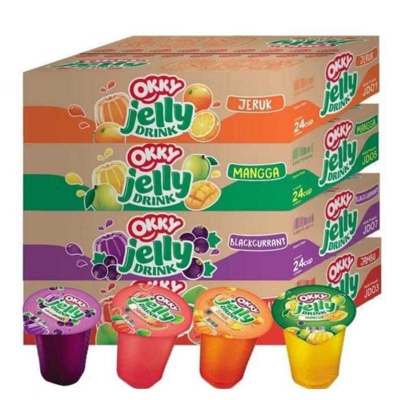 OKKY JELLY DRINK KOKO DRINK GELAS 1 DUS ISI 24 GELAS