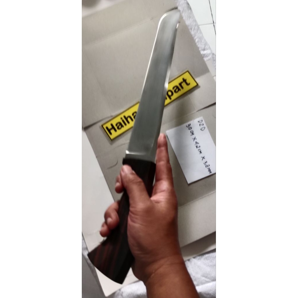 pisau sembelih baja D2D  30cmx4,2cmx3,8mm