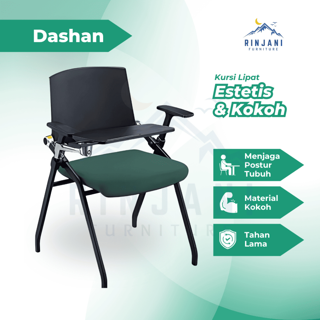 Kursi Pelatihan - Kursi Lipat Kuliah | Kursi Mahasiswa | Bangku Kuliah (Tipe Dashan)