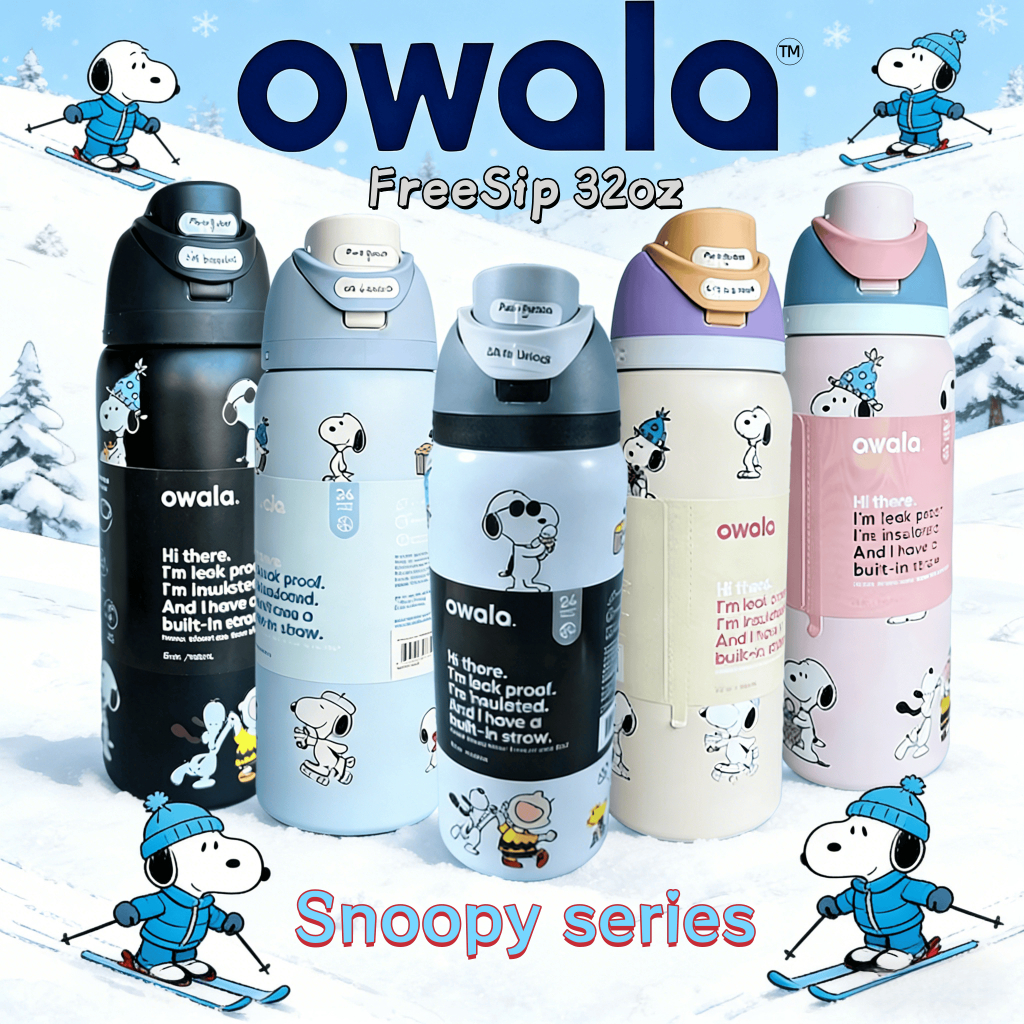 Owala x Snoopy Tumbler Edisi Kolaborasi Anti Bocor Tahan Dingin 24 Jam BPA Free