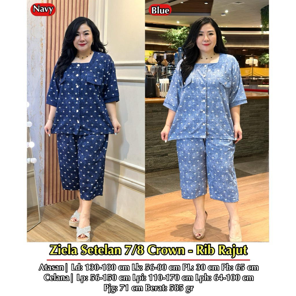 FINA BIGSIZE - (ZIELA SETELAN CELANA) SETELAN WANITA KEKINIAN JUMBO BIGSIZE