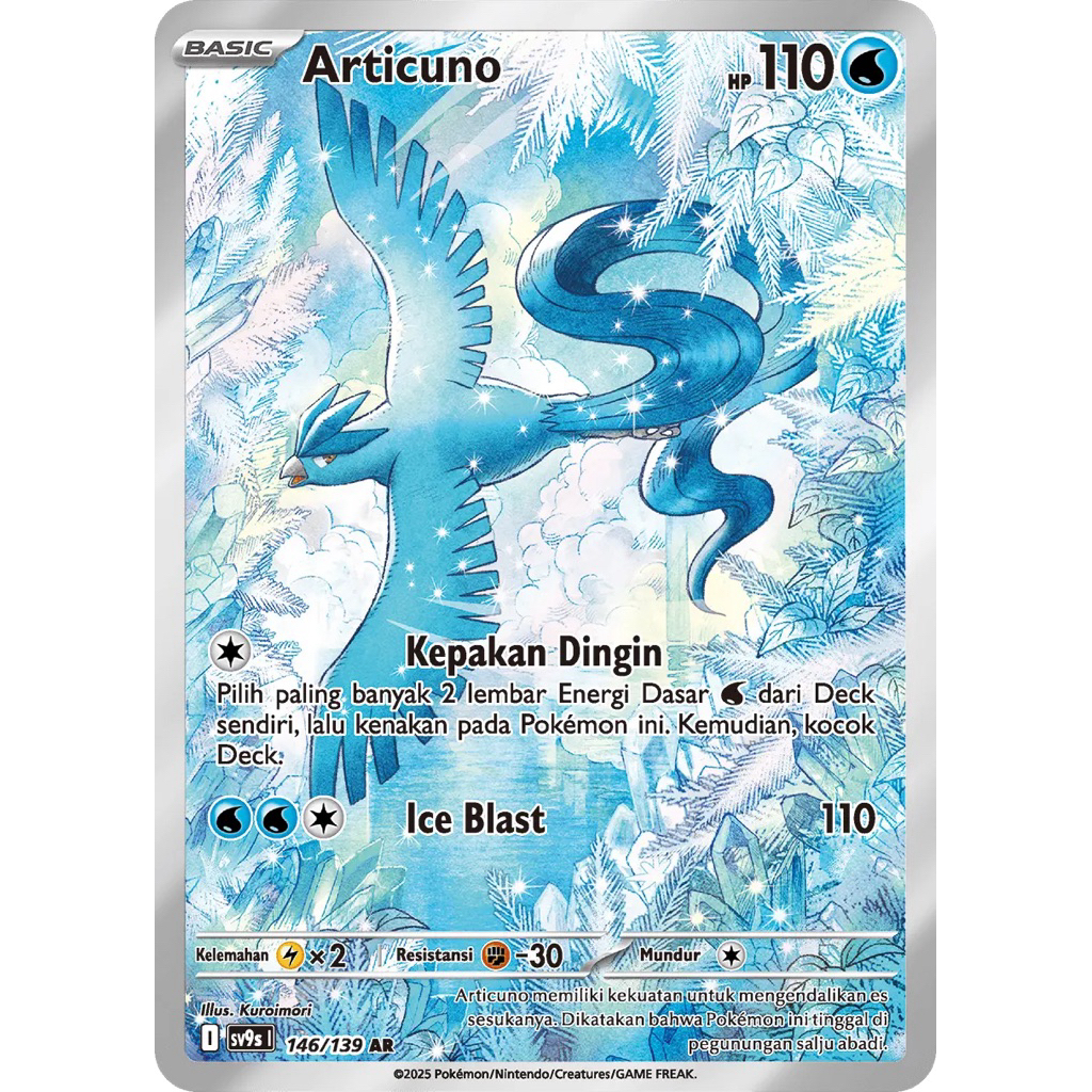 Articuno 146/139 AR Ikatan Takdir - Kartu Pokemon TCG Original Indonesia