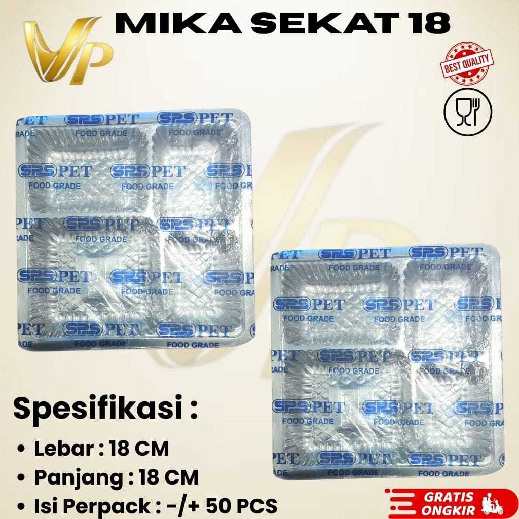 Mika Sekat 18 & 20 Kotak Makan Plastik Sekat Food Grade Snack Box Catering Isi ±50 pcs