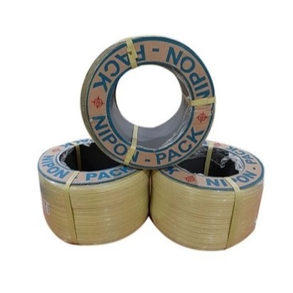 (Khusus Batam) Strapping Band Manual Nipon 15mm x 700m (8kg) x 0.85mm Yellow l Pita Pengikat Merek N