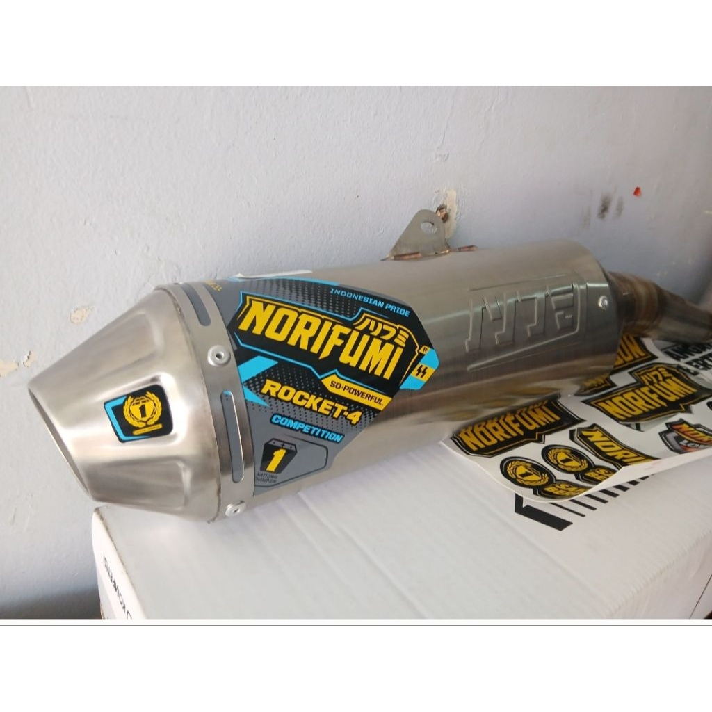 KNALPOT NORIFUMI ORIGINAL ROCKET 4 KOMPETISI KLX CRF WR KLX 140