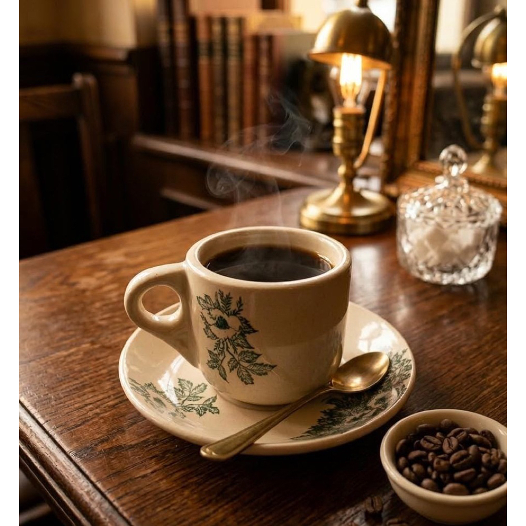 Cangkir Kopi Jadul Untuk Hadiah Kado Souvenir | 1 tatakan dan 1 cangkir | Cangkir Kopi Klasik