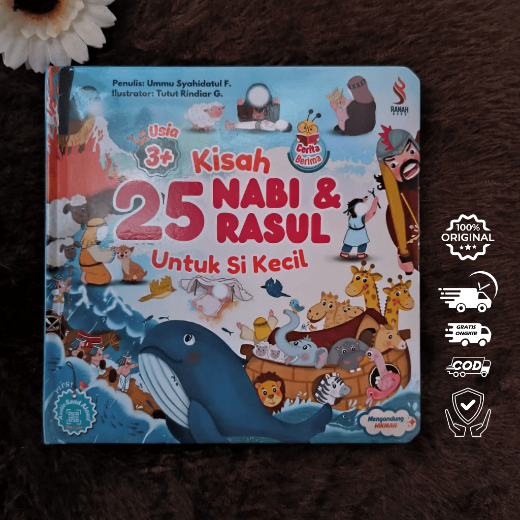 Buku Kisah 25 Nabi & Rasul ~ Buku Islami Cerita Anak Bergambar ~ Board Book Story Book Tebal