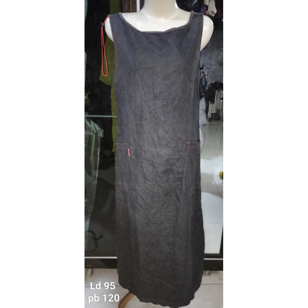 dress PL remaja & dewasa dress jeans