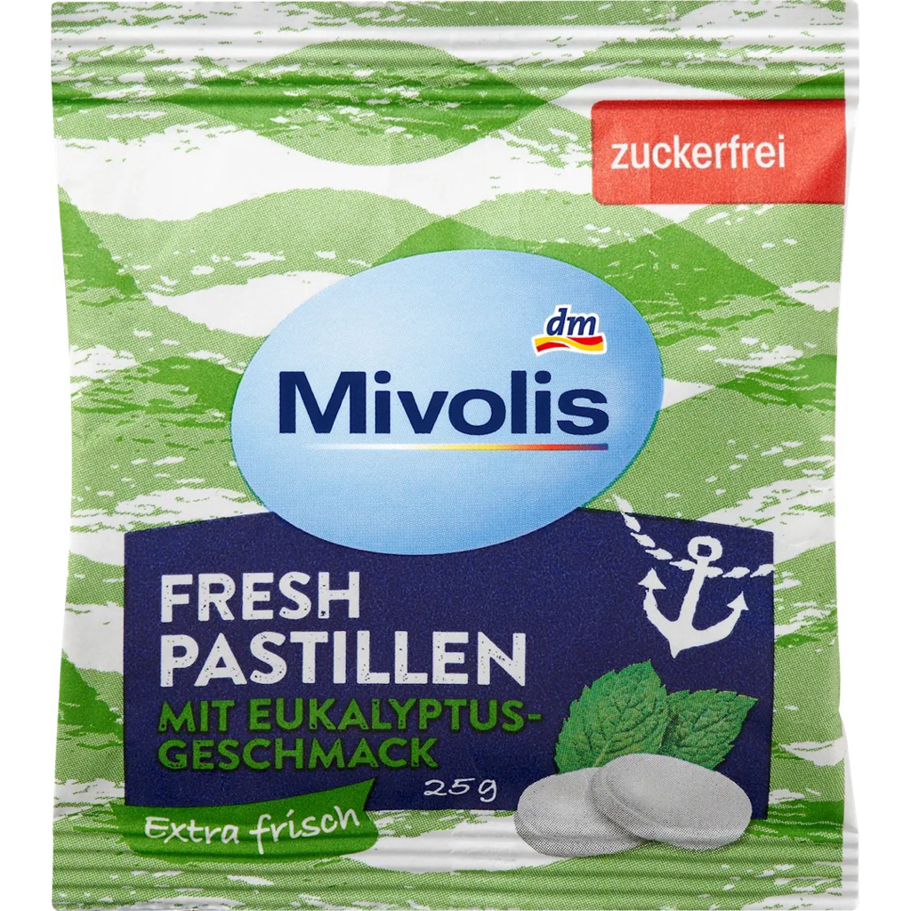 Mivolis Fresh Pastilles with Eucalyptus Flavor (Permen Pastilles)