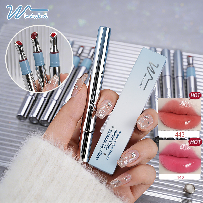 [Free Gift] Windwind Lip Glaze Serum Hydrated Lip Treatment Glossy Plumpy Lips Collagen Liptint Jell