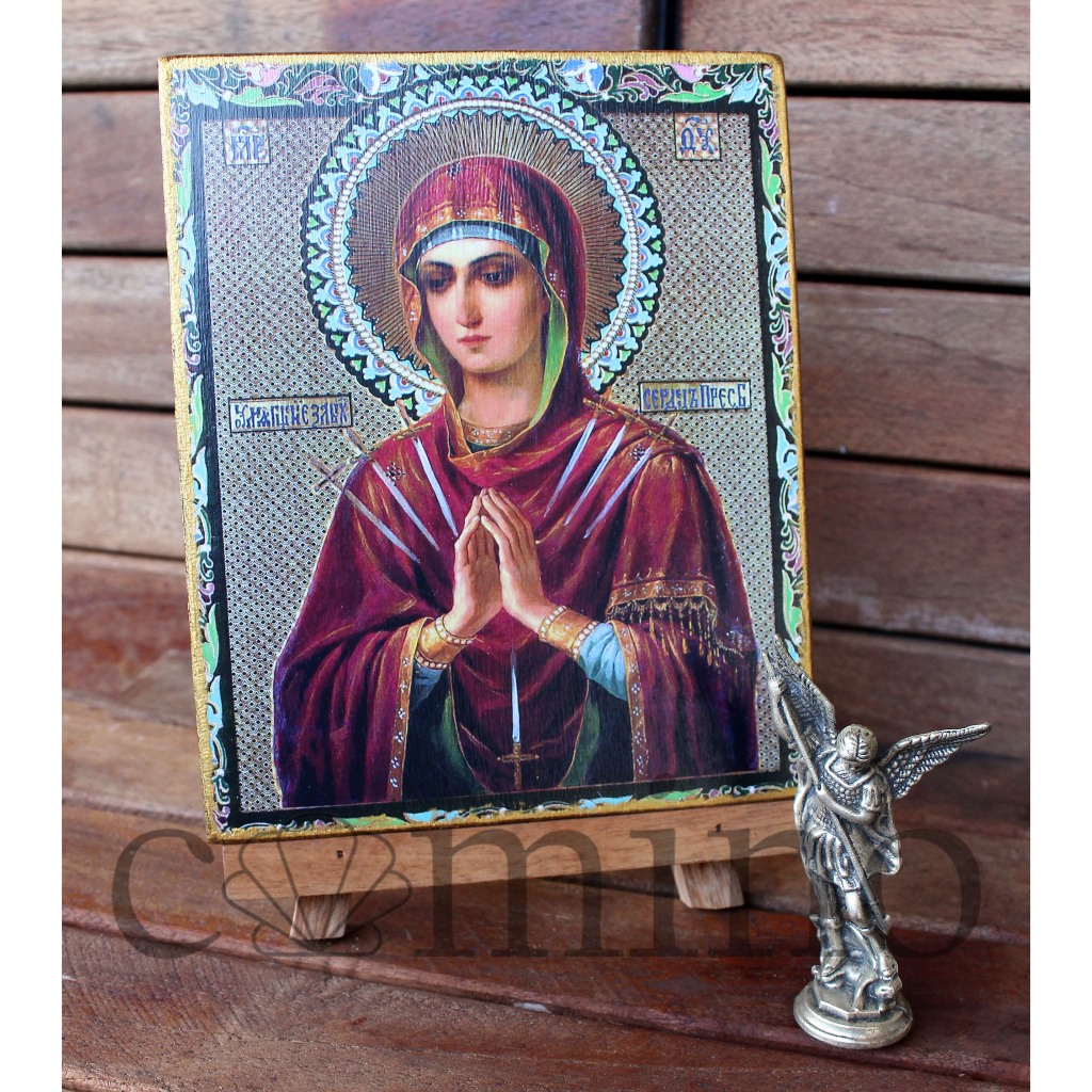 Ikon Bunda Maria Pelunak Hati yang Jahat | Our Lady Softener of Evil Hearts Seven Sorrows Mary Tujuh