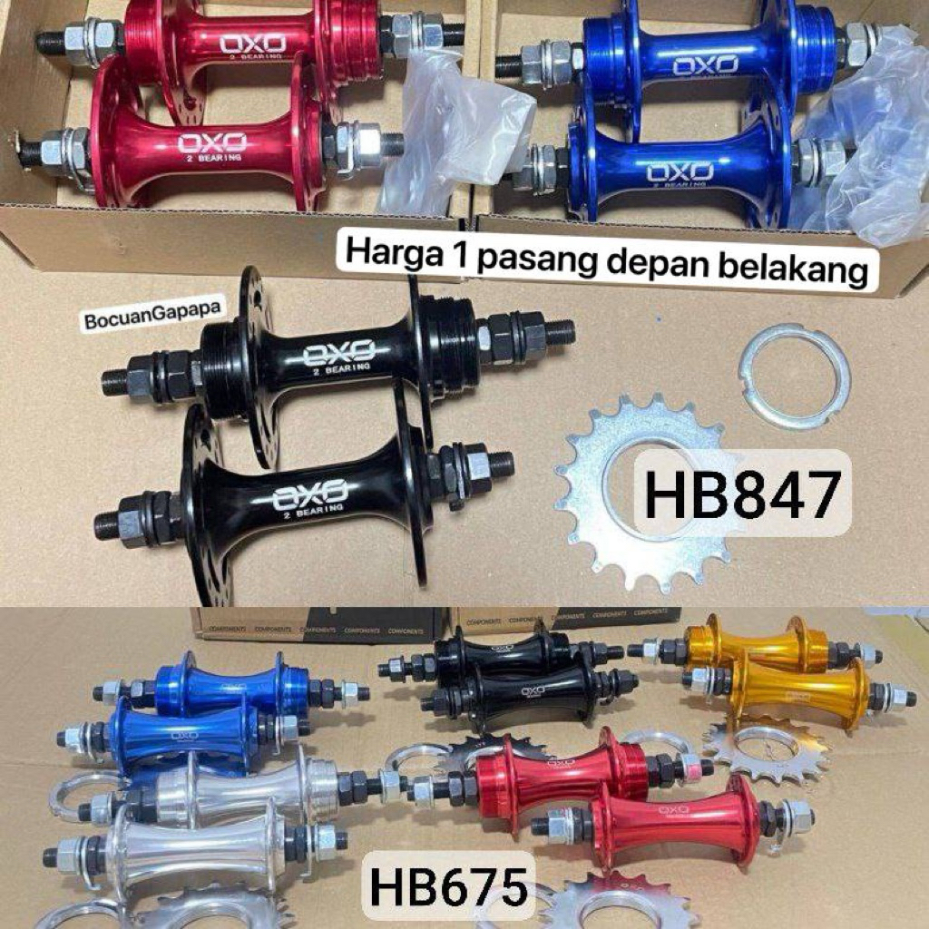 Hub Doltrap OXO sepeda FIXIE FIXED GEAR single 1 speed  20/24 32 36 hole Doltrap COG 17T Bearings
