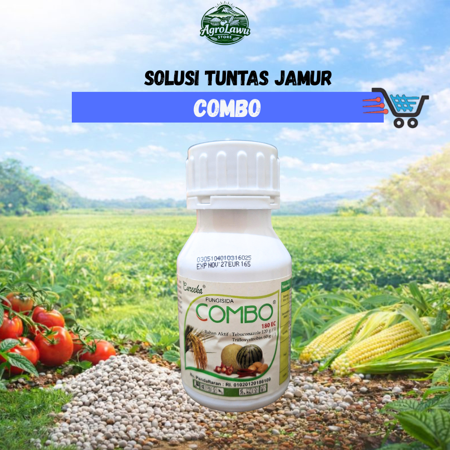 FUNGISIDA COMBO - Fungisida Sistemik Pembasmi Blast & Kresek Padi Berkualitas