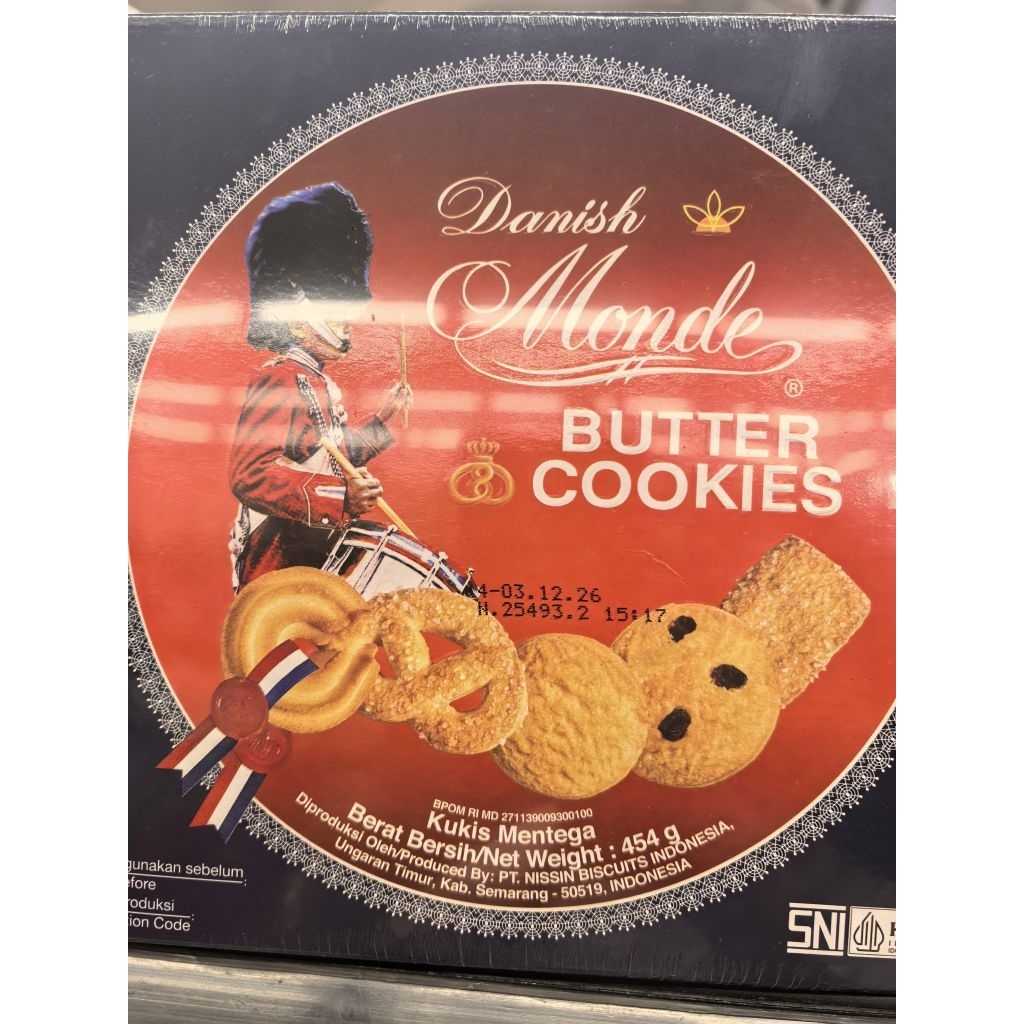MONDE BUTTER COOKIES TIN 454GR. BUTTER COOKIES. COOKIES MONDE