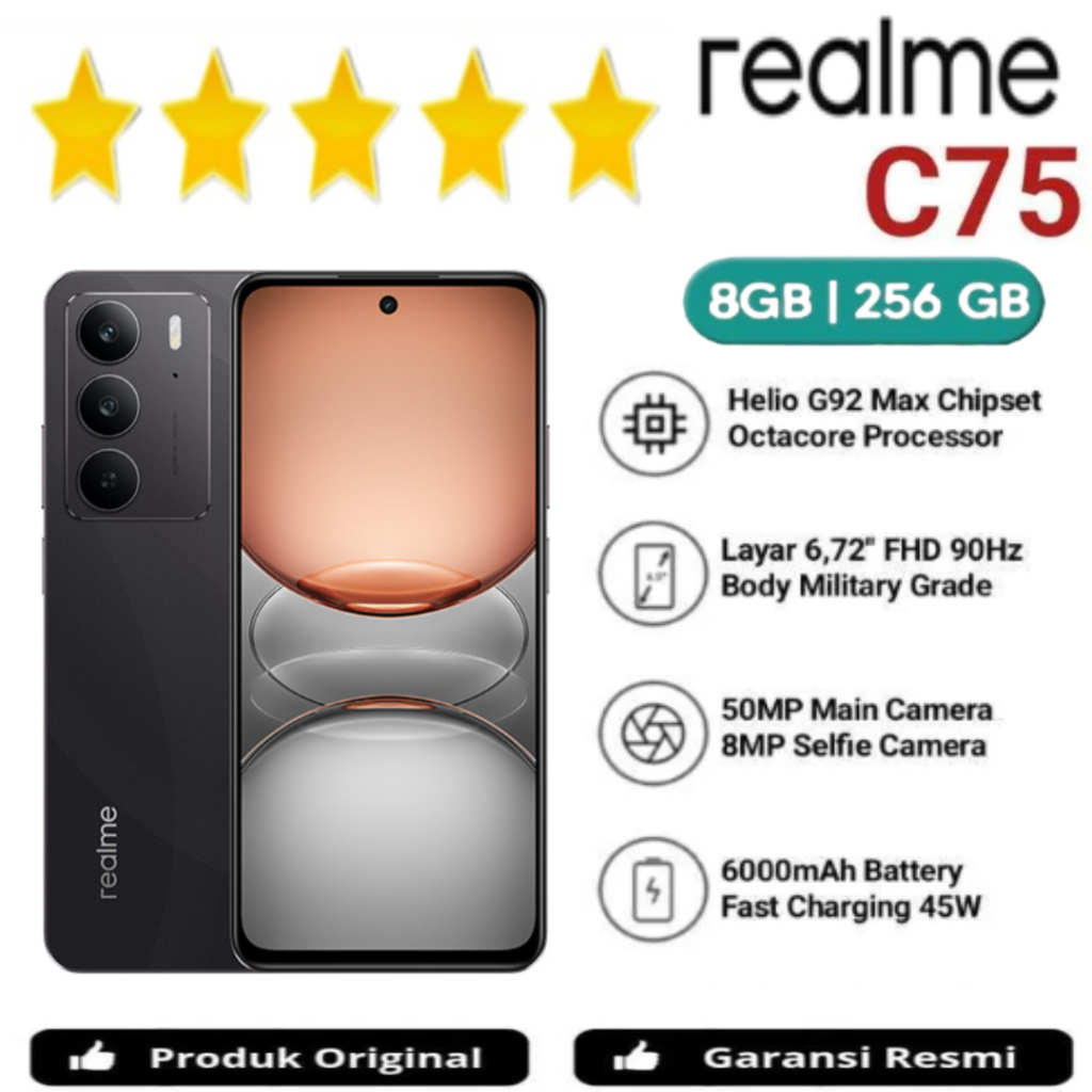 HP REALME C75 8GB/256GB ORIGINAL