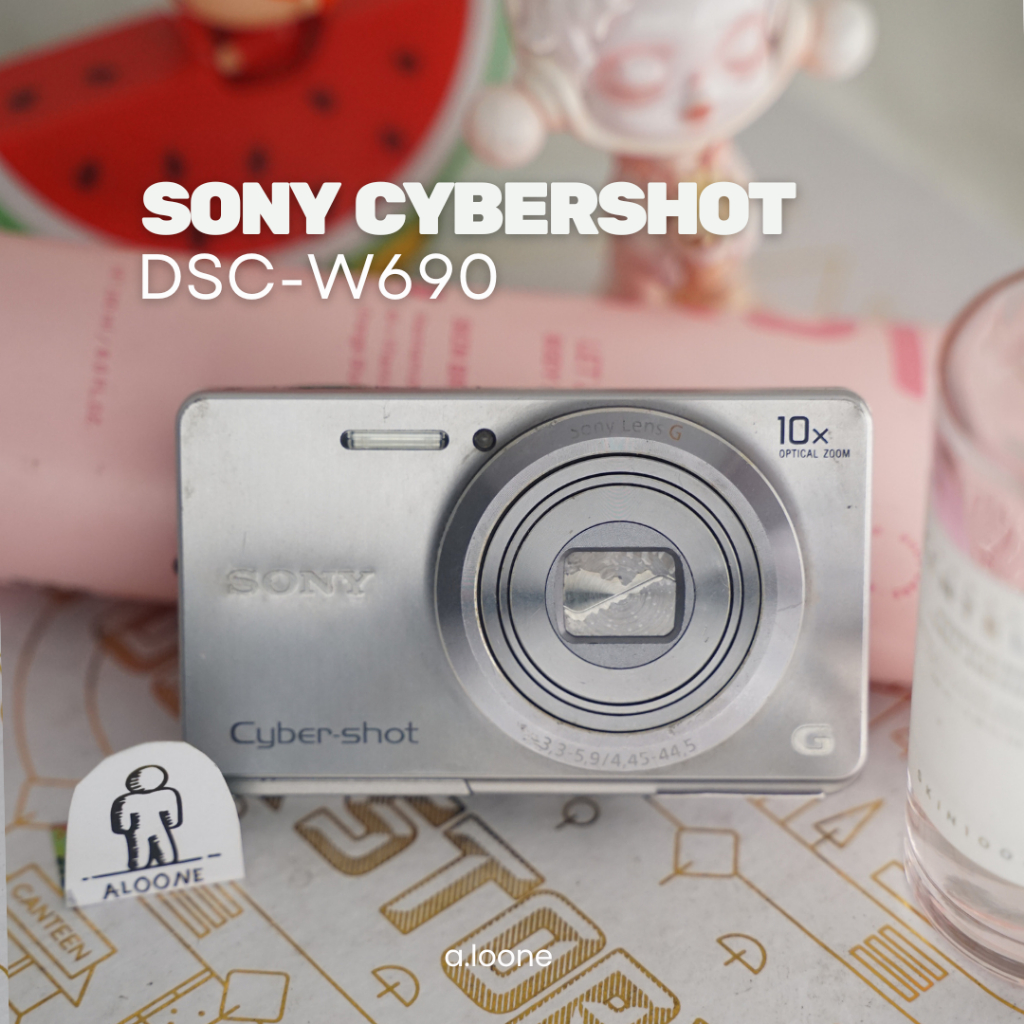 SONY CYBERSHOT DSC-W690 SILVER DIGICAM — KAMERA POCKET SLIM