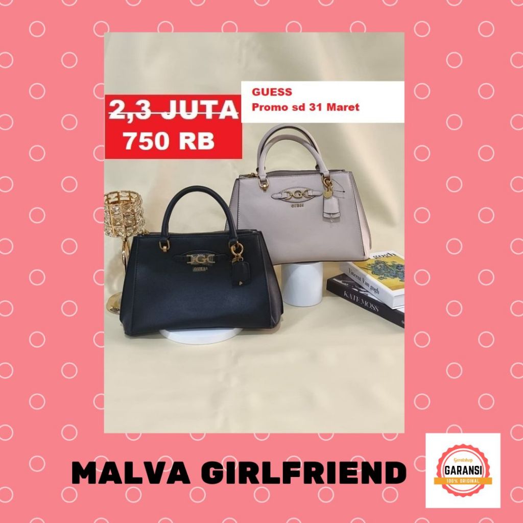 Tas Guess seri MALVA GIRLFRIEND satchel bag 100% Original Store