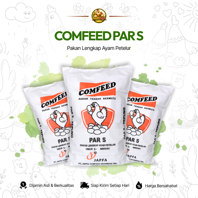 Comfeed PAR S (Crumble) - Pakan Lengkap Ayam Petelur Umur 5–10 Minggu (Starter/Grower) | 20KG - 50KG