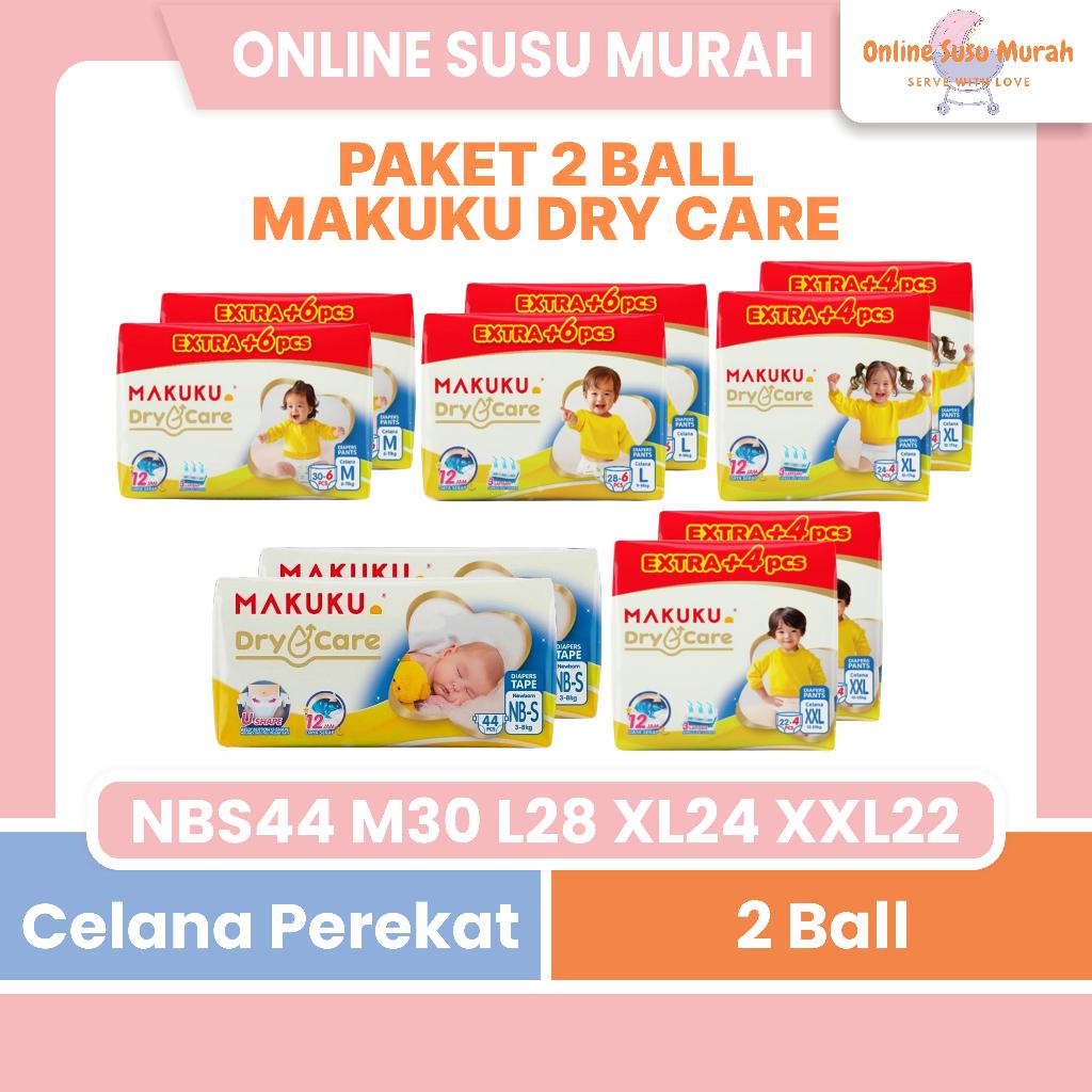 MAKUKU DRYCARE PAKET 2 BALL TAPE NB-S 38 NB-S 44 PANT M 30 +6 L 28 +6 XL 24 +4 XXL 22 +4 PEREKAT CEL