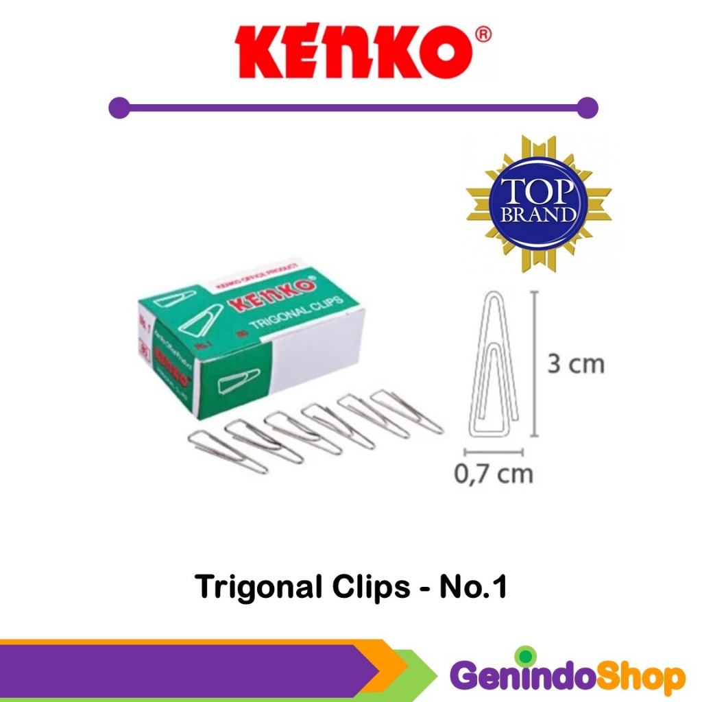 Klip Kertas Besar / Trigonal Clip No 1 Kenko