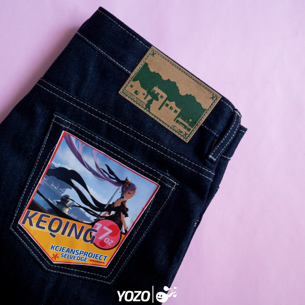 Selvedge Denim 17oz Short Jeans Silver Line - YOZO x KCJP