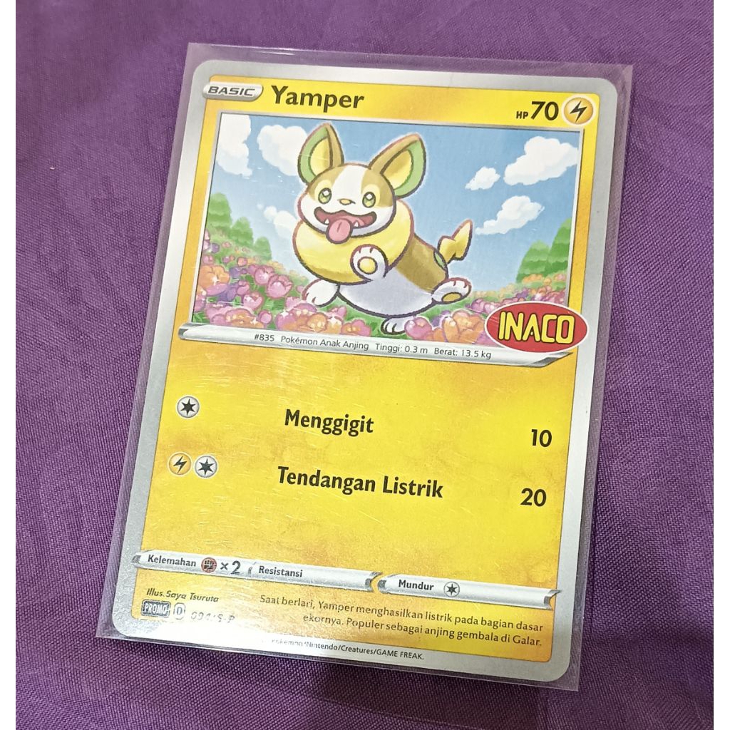 Kartu Pokemon Yamper X Inaco, Kartu Inaco Pokemon Yamper