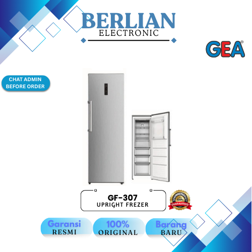 GEA Upright Freezer GF-307 Kulkas Pembeku GF 307 Kulkas Freezer Berdiri